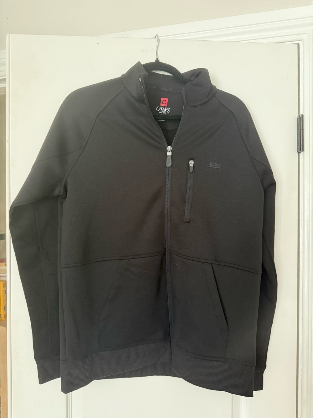 Chaps Ralph Lauren Black Full-Zip Men's Athletic Jacket Golf $70 NWT